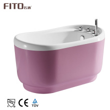 Chinese Supplier Cheap White Pink Acrylic Soaking Freestanding Bathtub